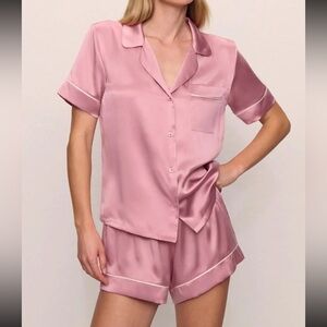 Eberjey Inez Washable Silk Short PJ Set in Lilas